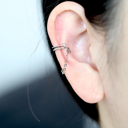 Minimal Chain Ear Cuff