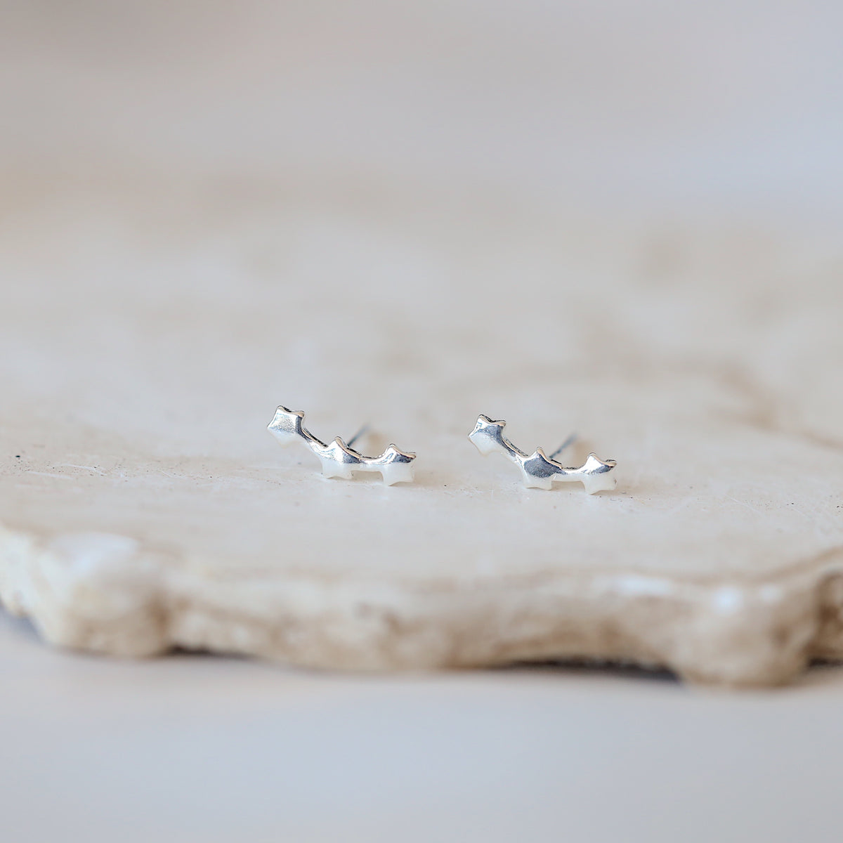 Triple Star Ear Studs