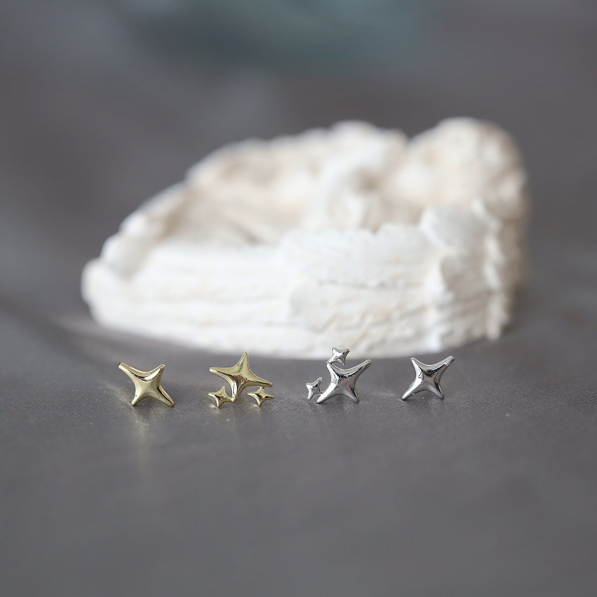Gold Star Ear Studs