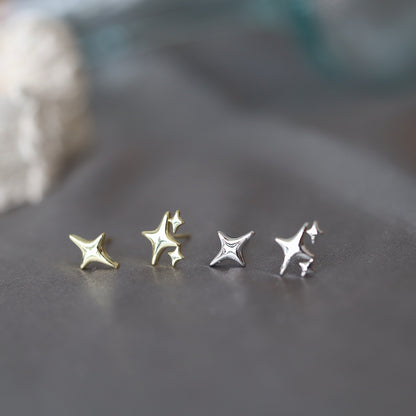 Gold Star Ear Studs