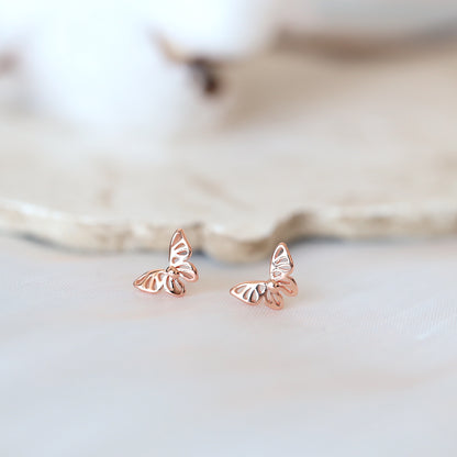 Tiny Butterfly Ear Studs