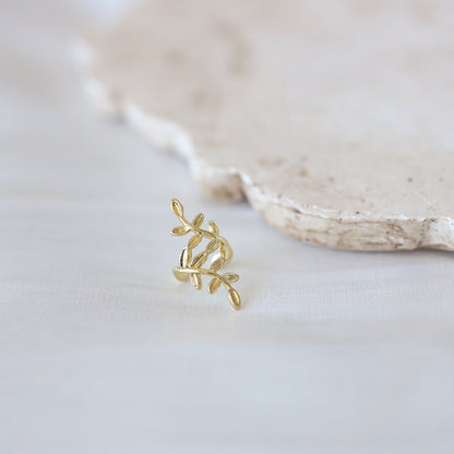 Set of 2 Gold Leaves Ear Cuffs