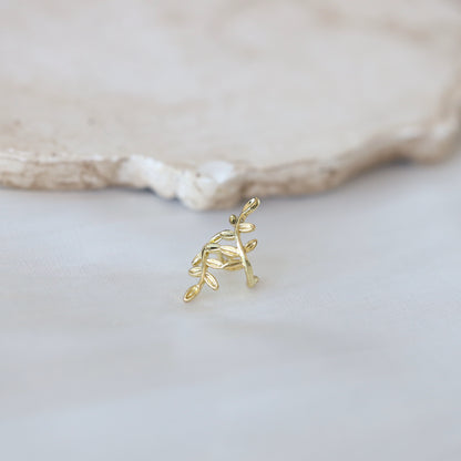 Set of 2 Gold Leaves Ear Cuffs