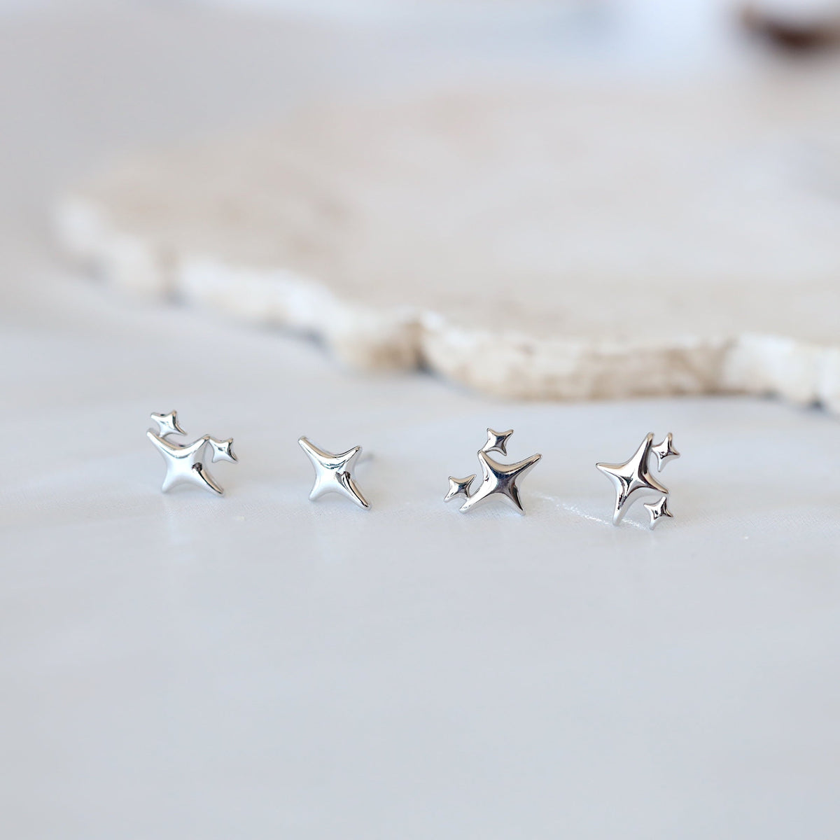 Gold Star Ear Studs