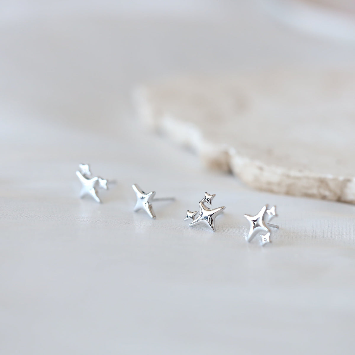 Gold Star Ear Studs