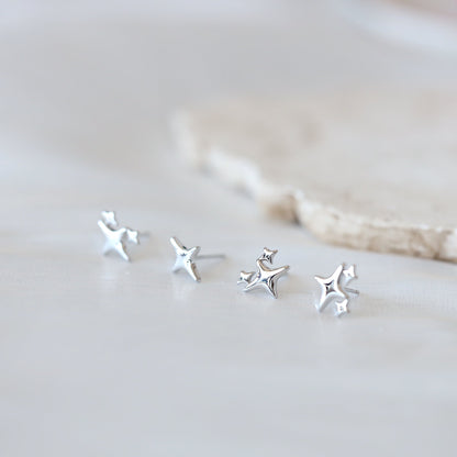 Gold Star Ear Studs