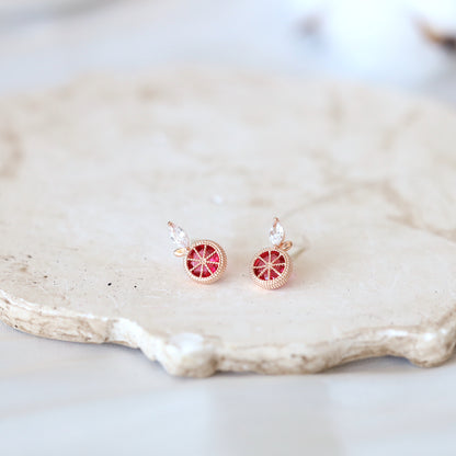 Grapefruit Studs Earrings