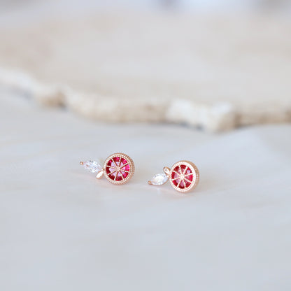 Grapefruit Studs Earrings