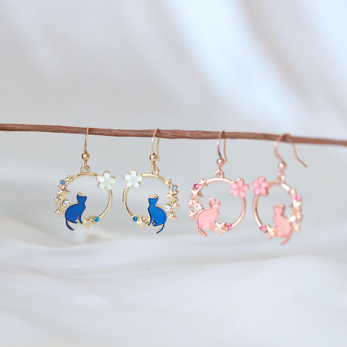 Cat Wreath Earrings