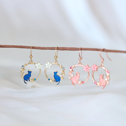 Cat Wreath Earrings