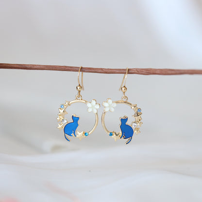 Cat Wreath Earrings