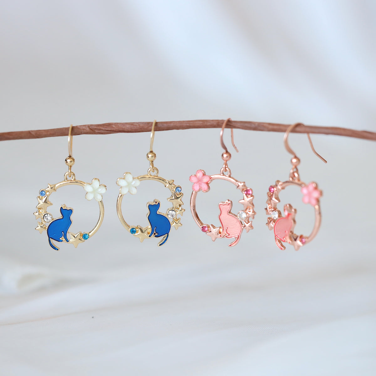 Cat Wreath Earrings