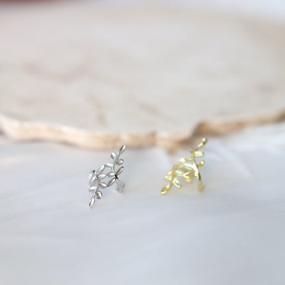 Set of 2 Gold Leaves Ear Cuffs