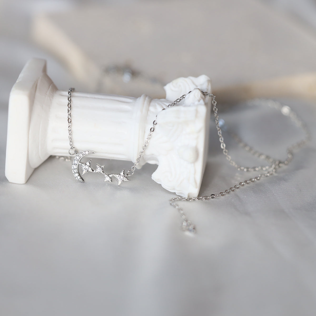 Moon and Star Necklace