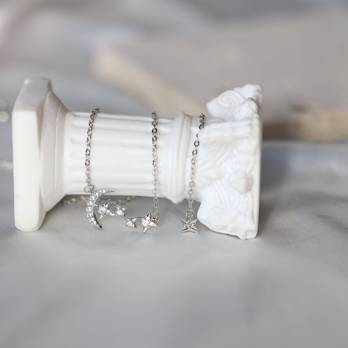 Moon and Star Necklace
