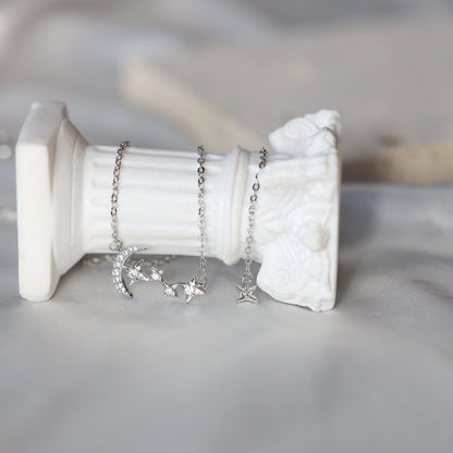 Moon and Star Necklace
