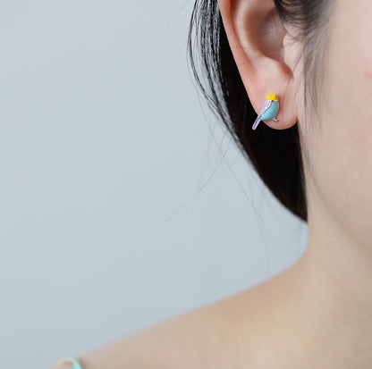 Small Bird Studs Earrings