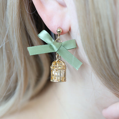 Bird and Nest Earrings