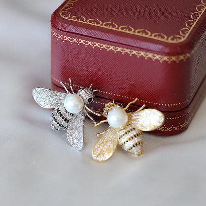 Silver Bee Brooch