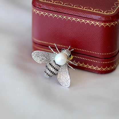 Silver Bee Brooch