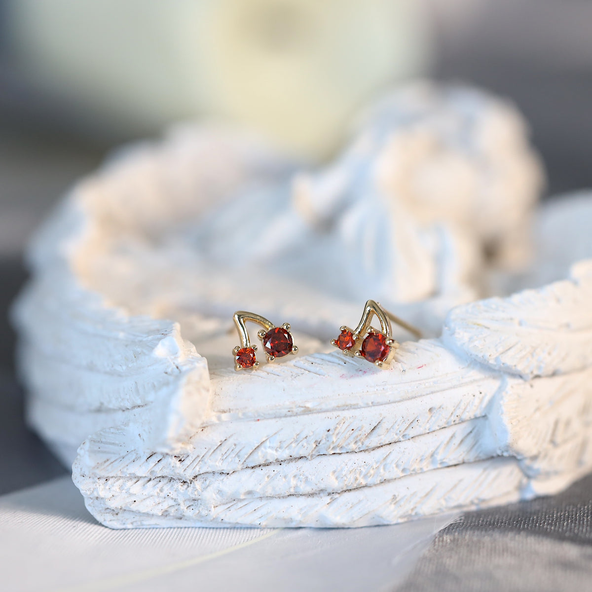 Red Cherry Studs Earrings