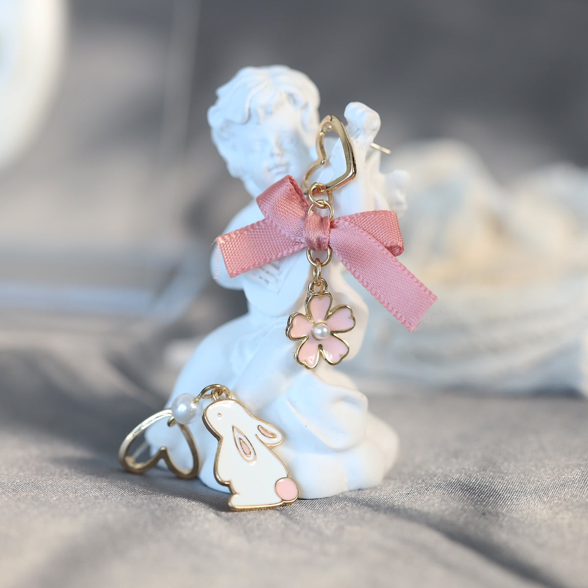 Pink Rabbit Earrings