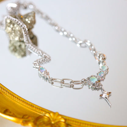 Moonstone Star Drop Necklace