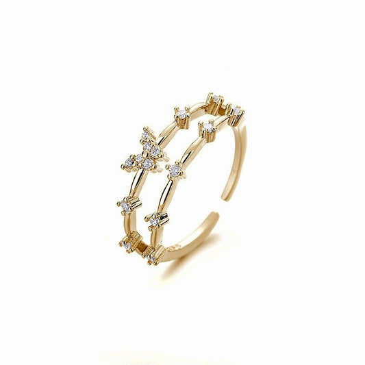 Gold Plated Butterfly Ring