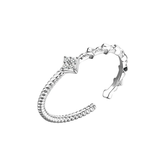 Thin Band Crystal Ring