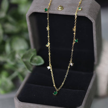 Emerald Dangle Necklace