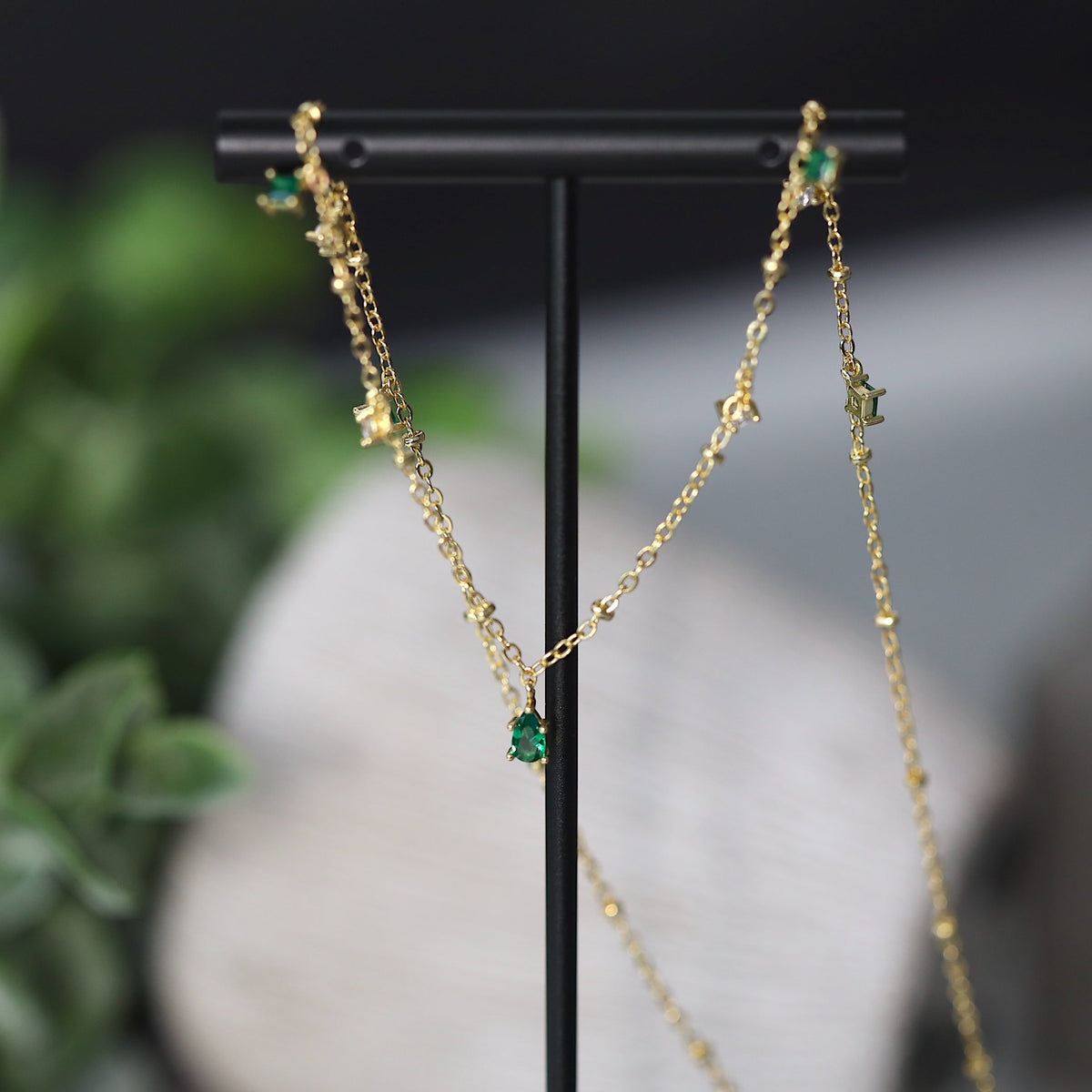 Emerald Dangle Necklace