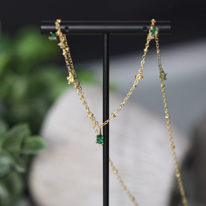 Emerald Dangle Necklace