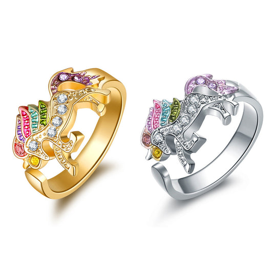 Rainbow Unicorn Ring
