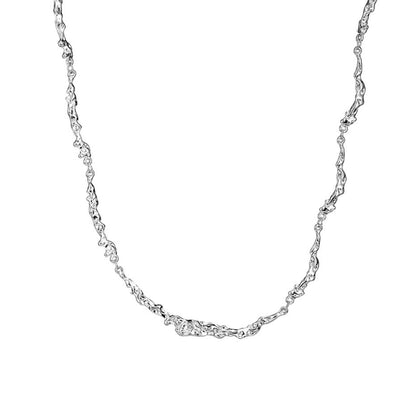 Solver Metallic Lava Necklace