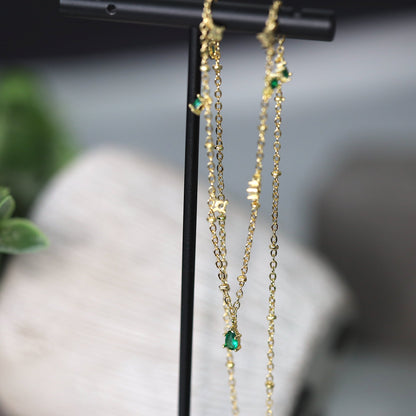 Emerald Dangle Necklace