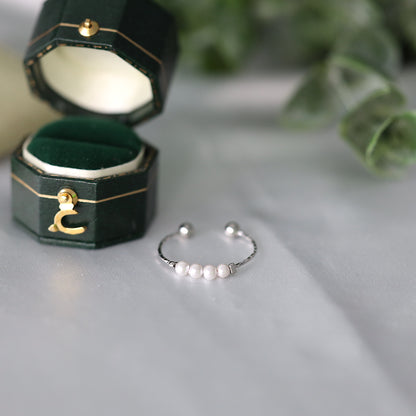 Silver Beaded Anxeity Release Ring