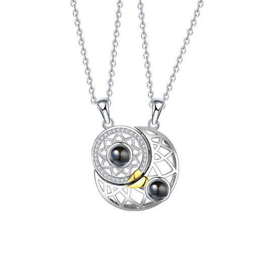 Sun and Moon Magnetic Couple Necklaces