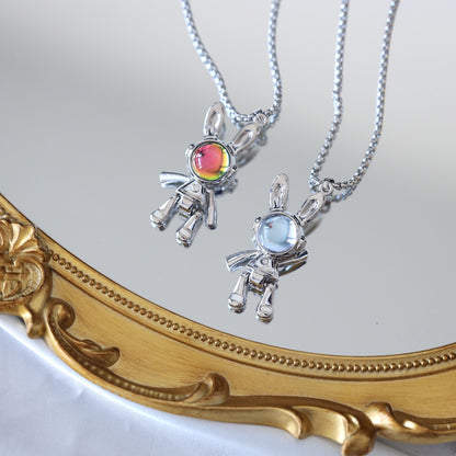 Moonstone Rabbit Necklace