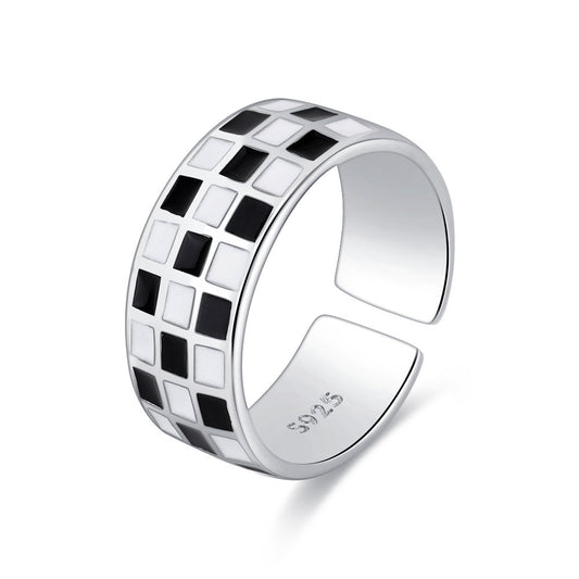 Black & White Checker Ring