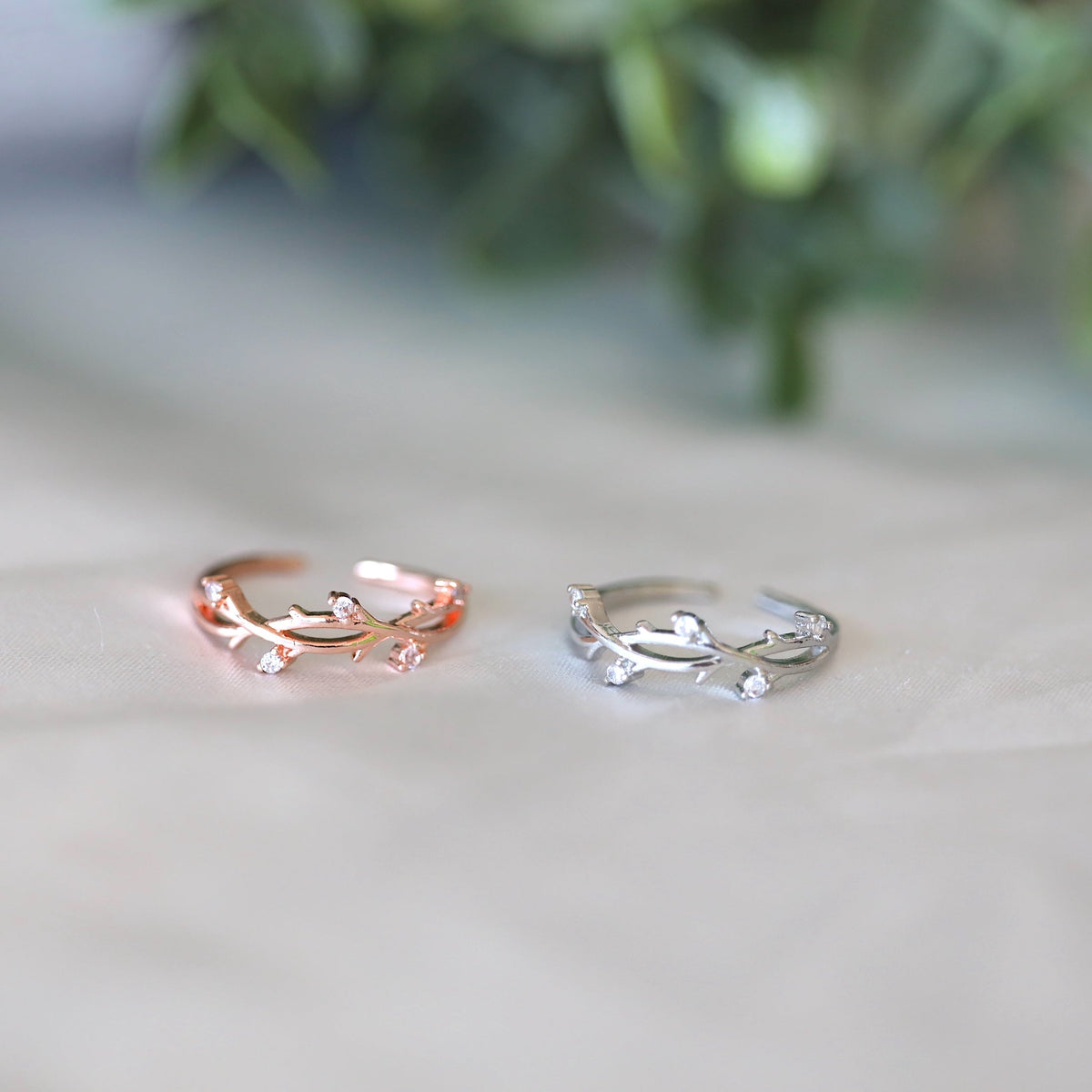 Silver Vine Leaves Ring