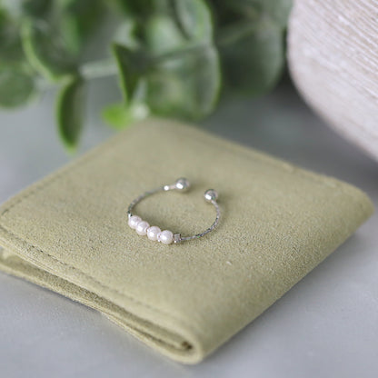 Silver Beaded Anxeity Release Ring