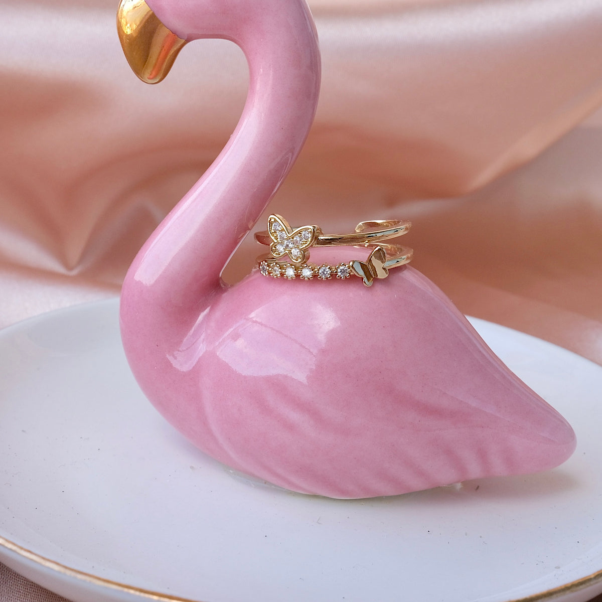 Butterfly Double Band Ring