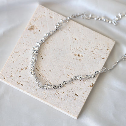 Solver Metallic Lava Necklace