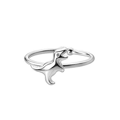 Silver T-Rex Ring
