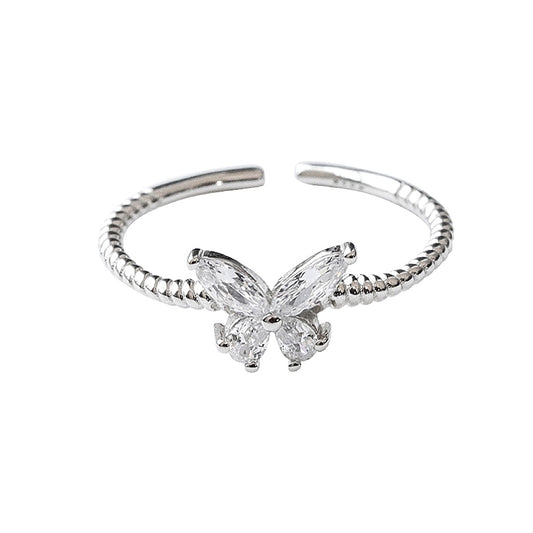 Butterfly Thin Band Ring