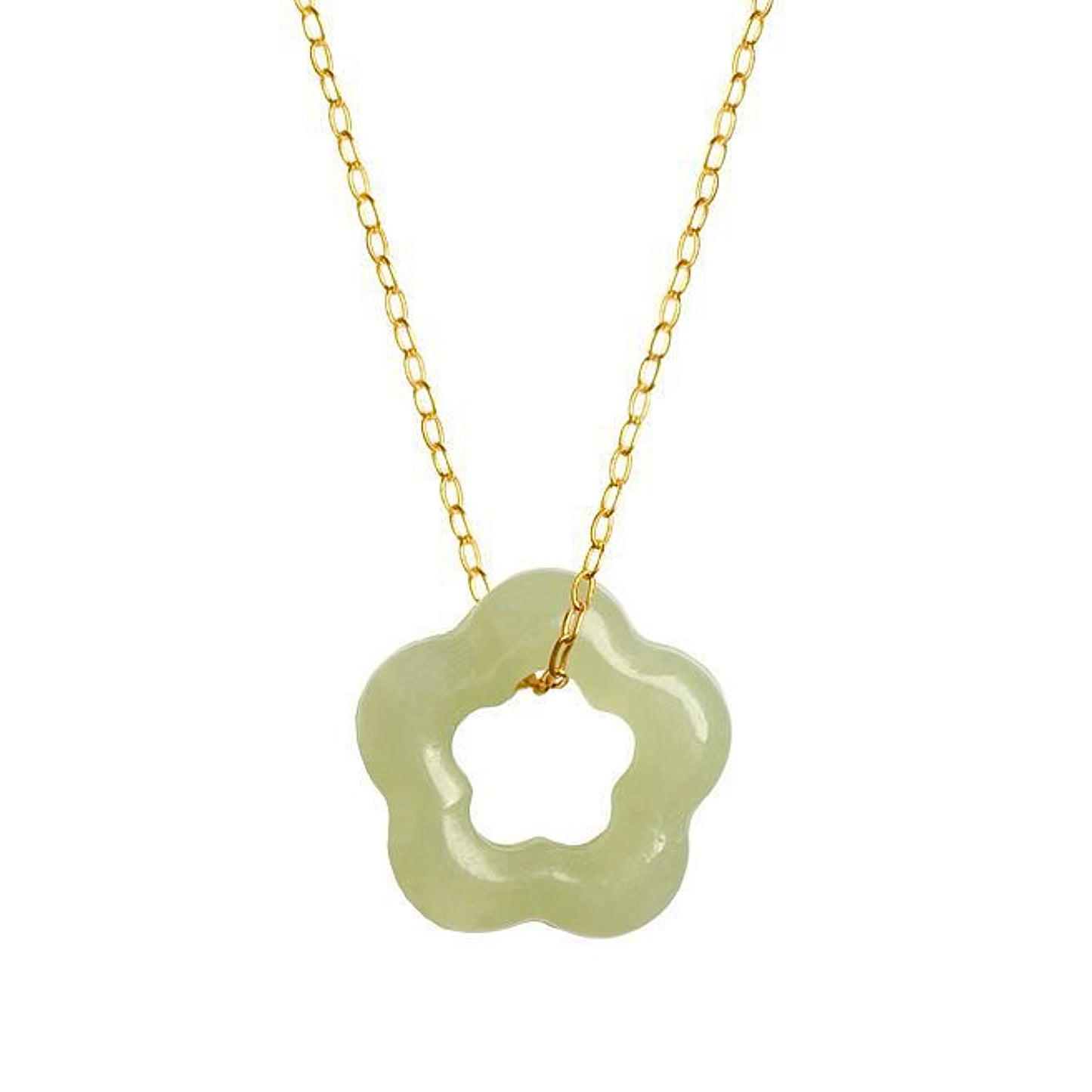 Green Jade Flower Necklace