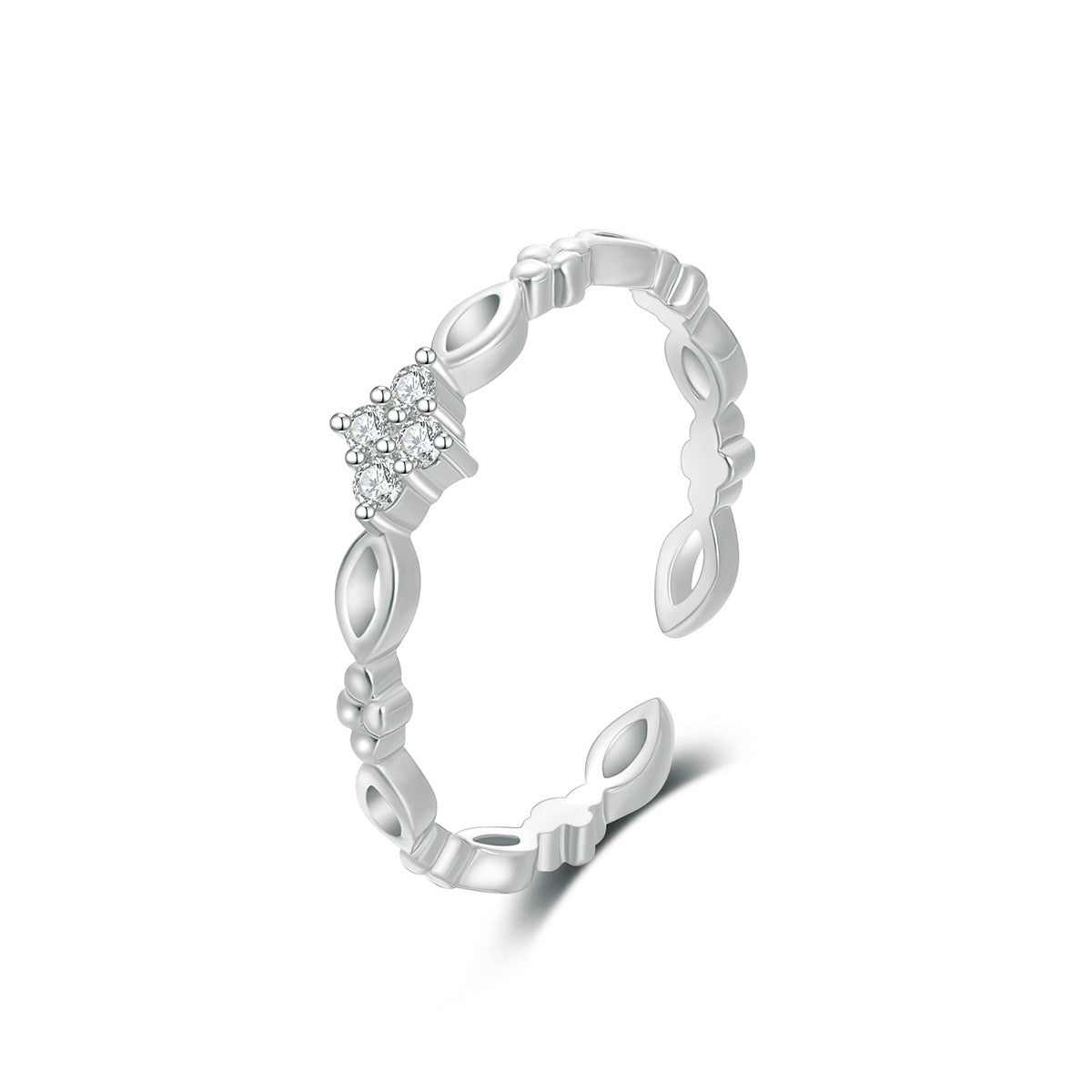 Thin Band Crystal Ring
