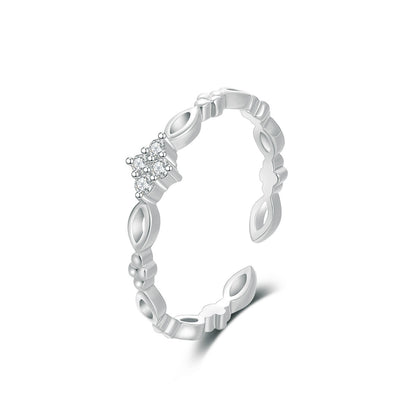 Thin Band Crystal Ring