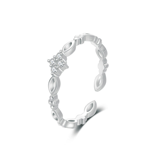 Thin Band Crystal Ring