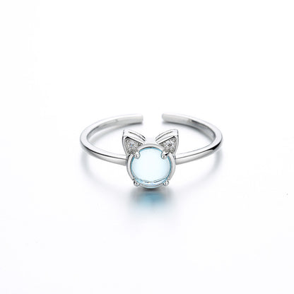 Blue Gem Cat Ring